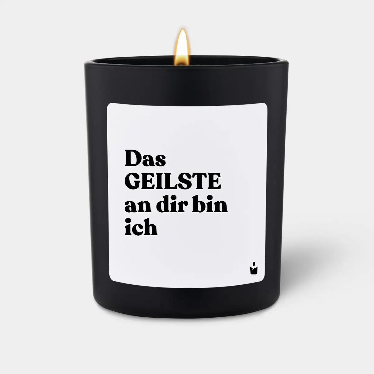 Duftkerze Schwarz Woody Das GEILSTE an dir bin ich von ChattyCandles