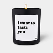 Duftkerze Schwarz Flowery I want to taste you von ChattyCandles