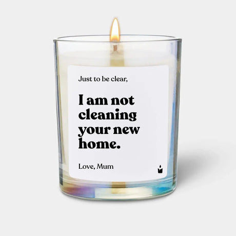Duftkerze Rainbow Woody Just to be clear, I am not cleaning your new home. Love, Mum. von ChattyCandles