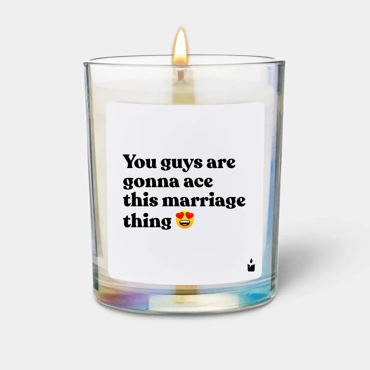 Duftkerze Rainbow Flowery You guys are gonna ace this marriage thing von ChattyCandles