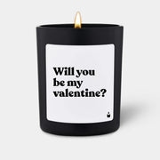 Duftkerze Schwarz Flowery Will you be my valentine? von ChattyCandles