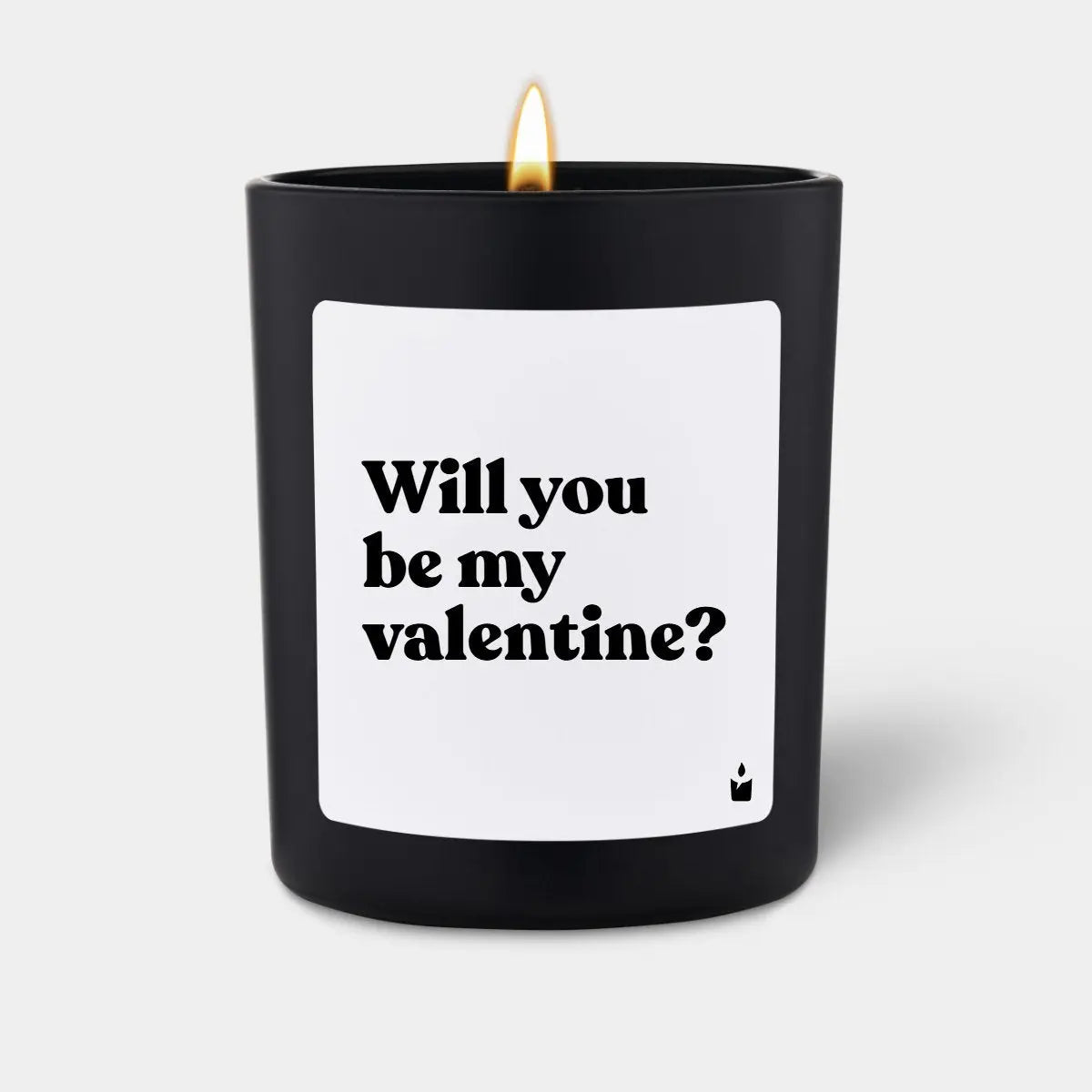 Duftkerze Schwarz Flowery Will you be my valentine? von ChattyCandles