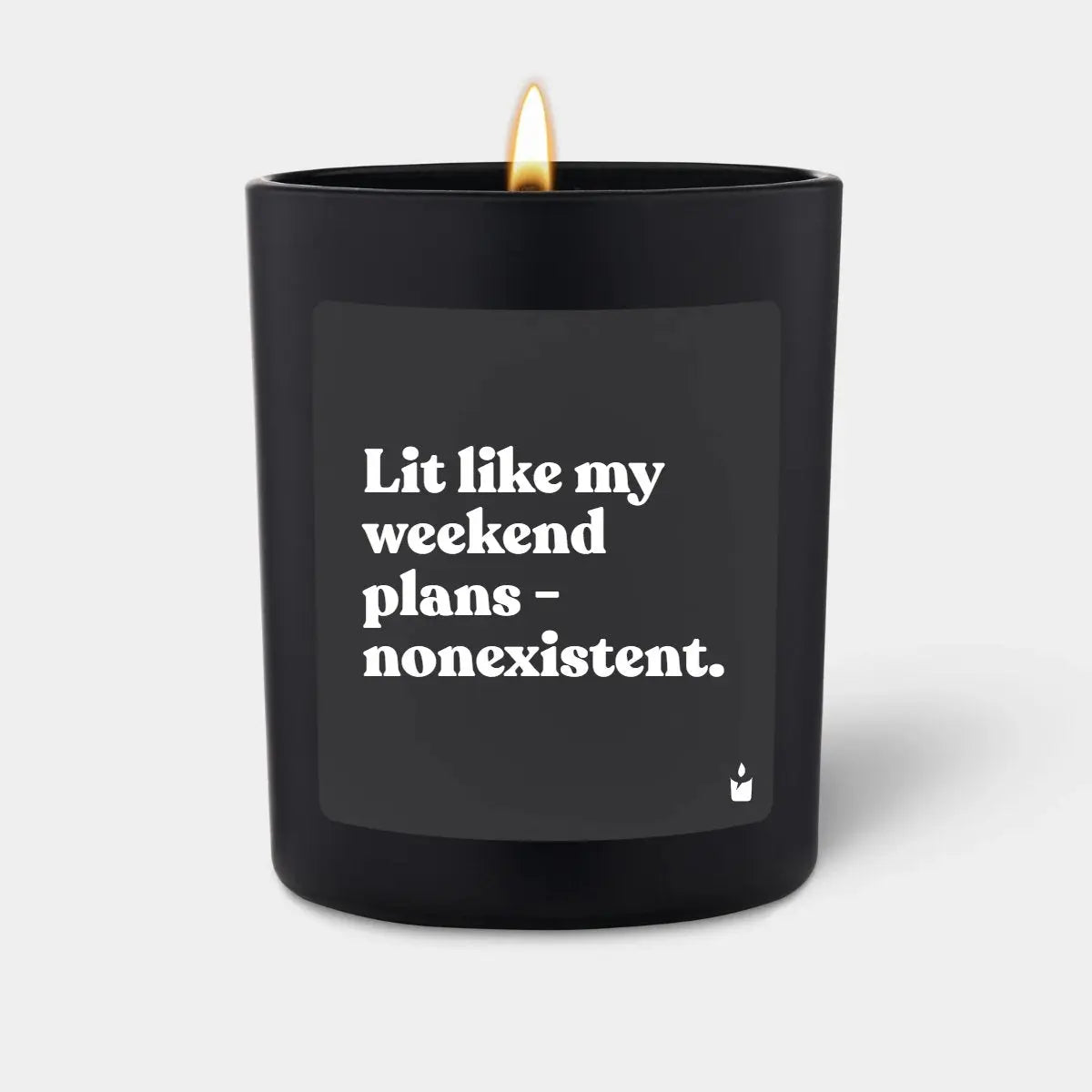 Duftkerze Schwarz Flowery Lit like my weekend plans - nonexistent. von ChattyCandles
