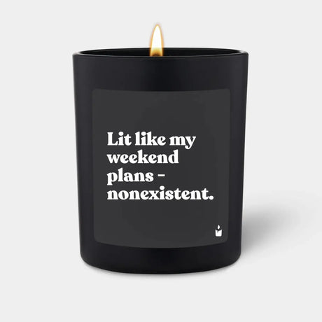 Duftkerze Schwarz Flowery Lit like my weekend plans - nonexistent. von ChattyCandles