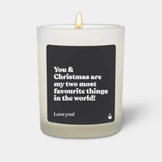 Duftkerze Weiss Woody You & Christmas are my two most favourite things in the world! von ChattyCandles