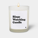 Duftkerze Weiss Woody Binge Watching Candle von ChattyCandles