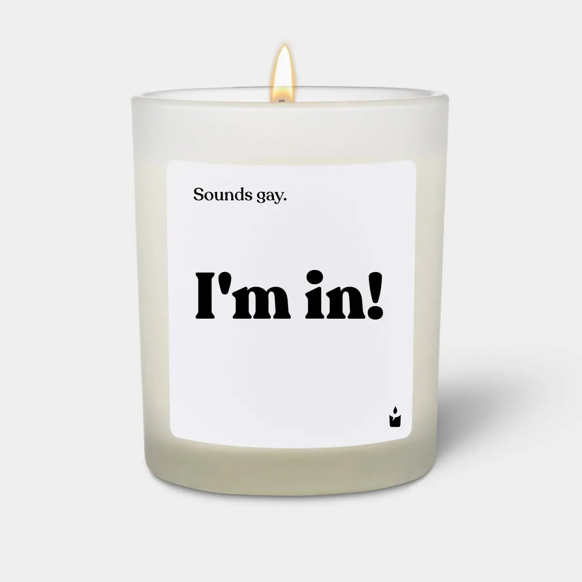 Duftkerze Weiss Woody Sounds gay. I'm in! von ChattyCandles