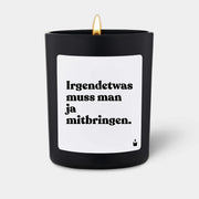 Duftkerze Schwarz Woody Irgendetwas muss man ja mitbringen. von ChattyCandles