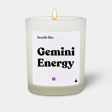 Duftkerze Weiss Woody Smells like: Gemini Energy von ChattyCandles