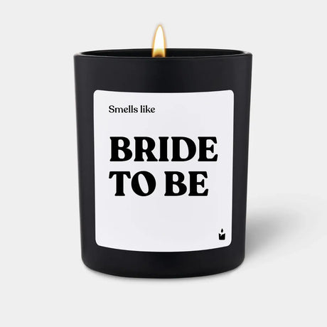 Duftkerze Schwarz Woody Smells like bride to be von ChattyCandles