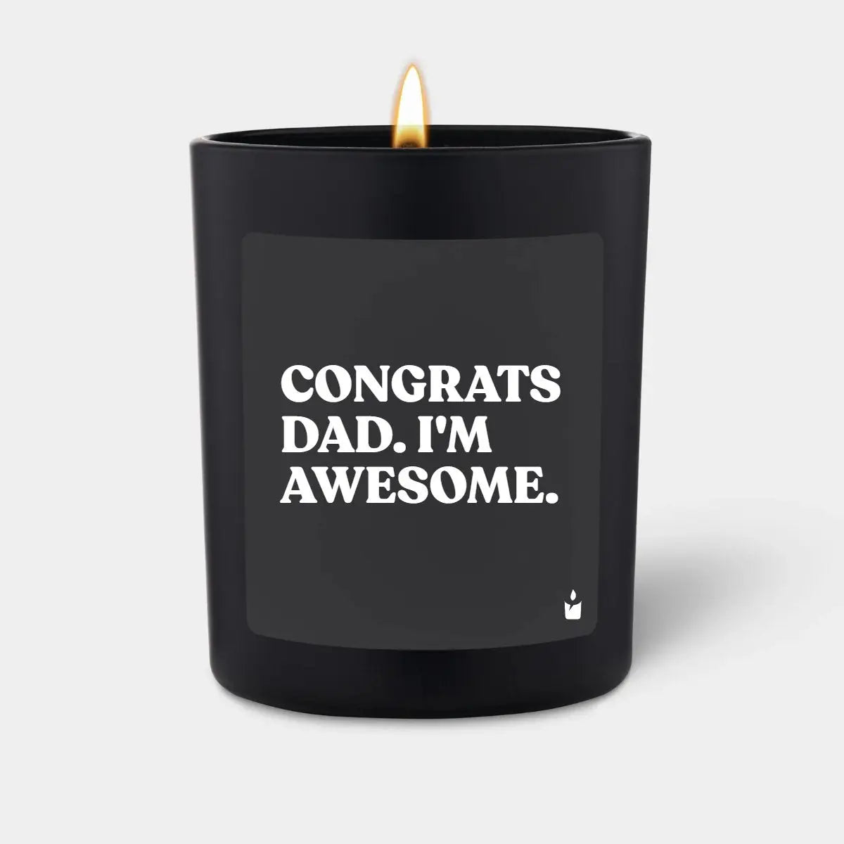 Duftkerze Schwarz Flowery Congrats Dad. I'm awesome. von ChattyCandles