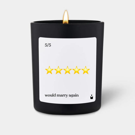 Duftkerze Schwarz Flowery 5/5 would marry again von ChattyCandles