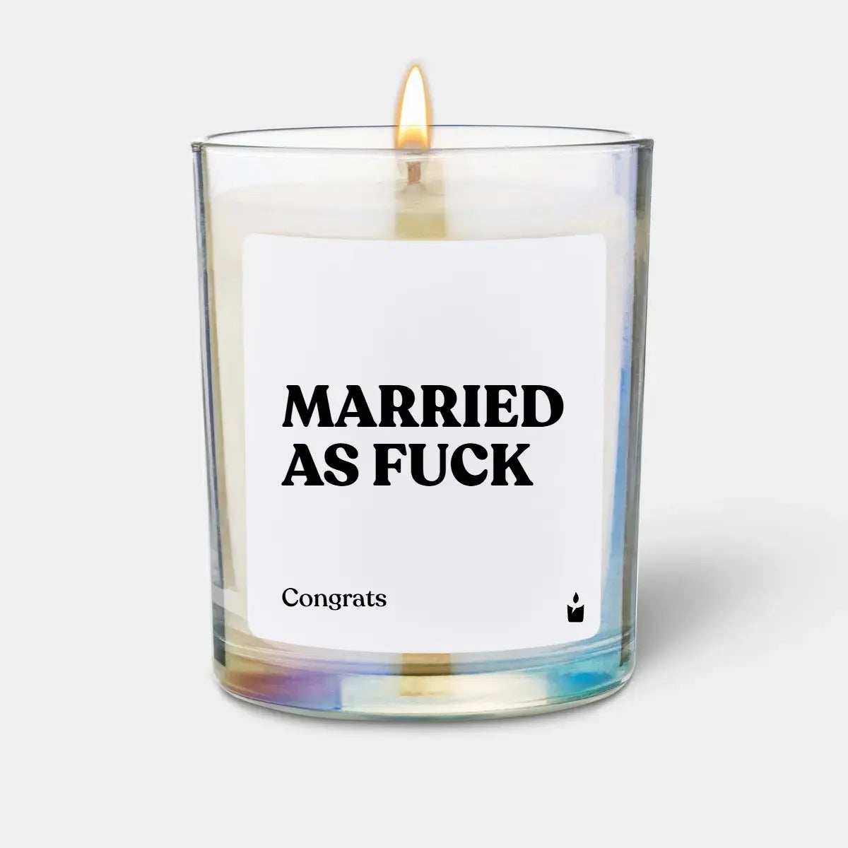 Duftkerze Rainbow Flowery married as fuck - congrats von ChattyCandles