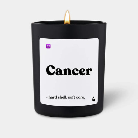 Duftkerze Schwarz Woody Cancer - hard shell, soft core. von ChattyCandles