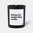 Duftkerze Schwarz Flowery Science is magic that works von ChattyCandles