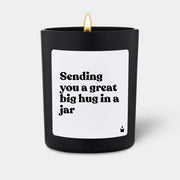 Duftkerze Schwarz Flowery Sending you a great big hug in a jar von ChattyCandles