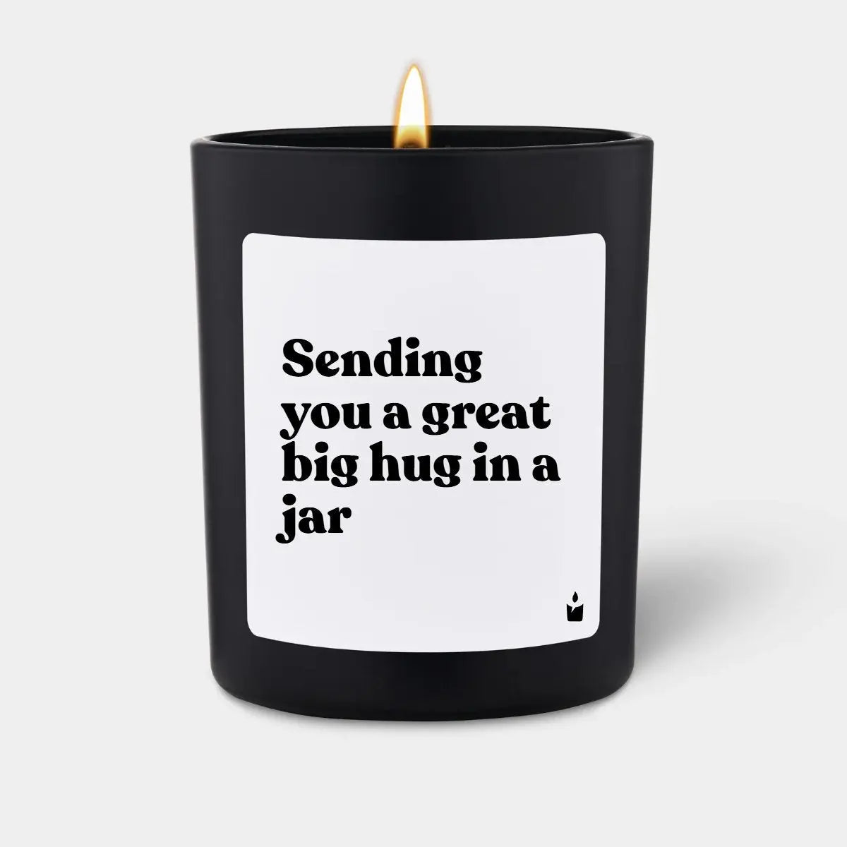 Duftkerze Schwarz Flowery Sending you a great big hug in a jar von ChattyCandles