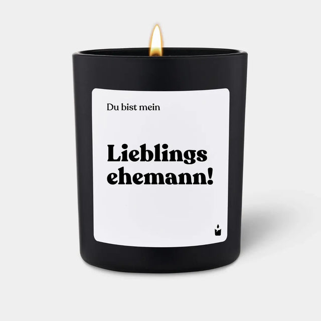 Duftkerze Schwarz Woody Du bist meine Lieblingsehemann! von ChattyCandles