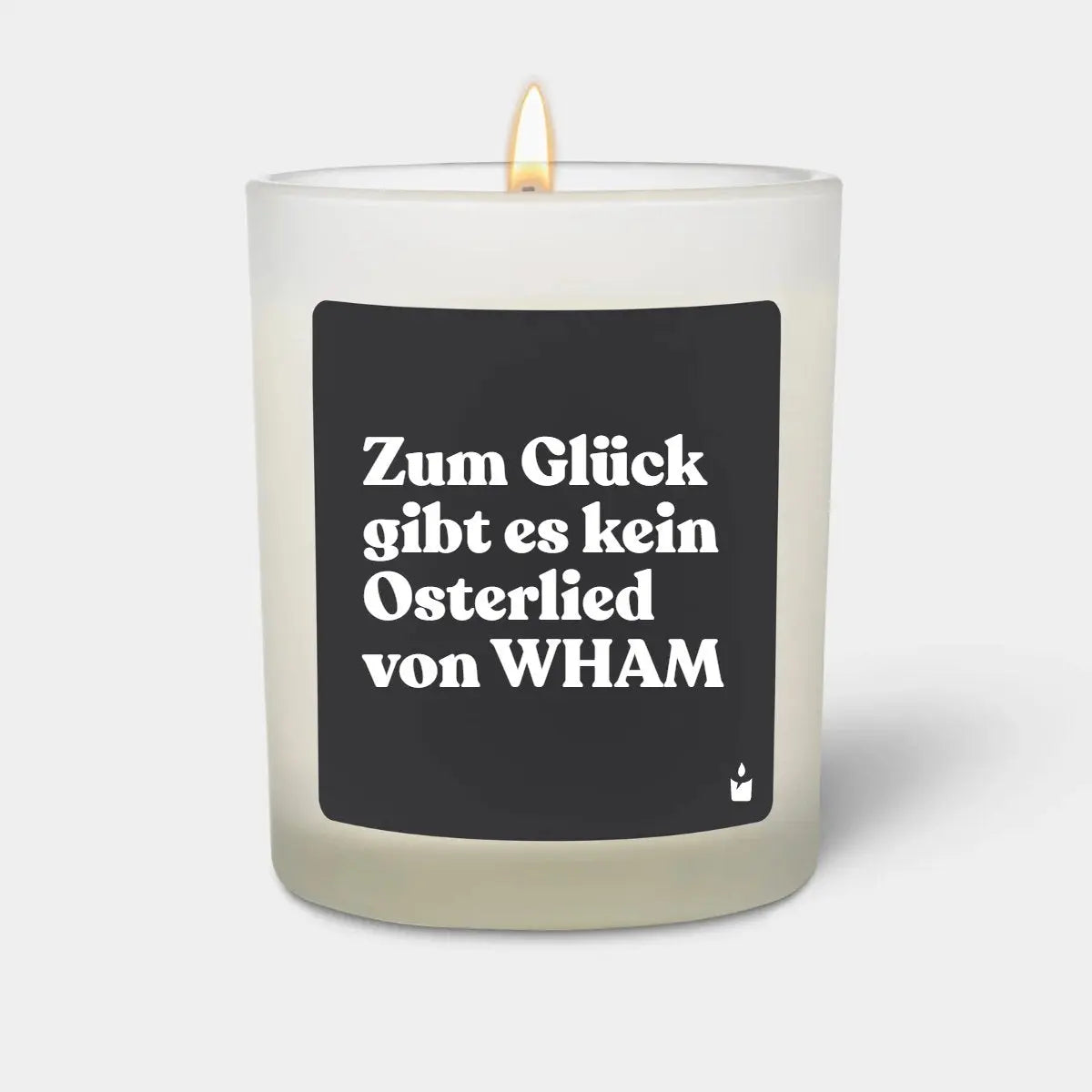 Duftkerze Weiss Flowery Zum Glück gibt es kein Osterlied von WHAM von ChattyCandles