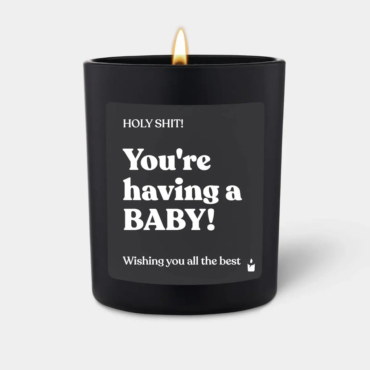 Duftkerze Schwarz Flowery You're having a BABY! von ChattyCandles