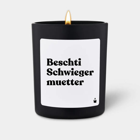 Duftkerze Schwarz Flowery Beschti Schwiegermuetter von ChattyCandles