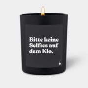 Duftkerze Schwarz Woody Bitte keine Selfies auf dem Klo. von ChattyCandles