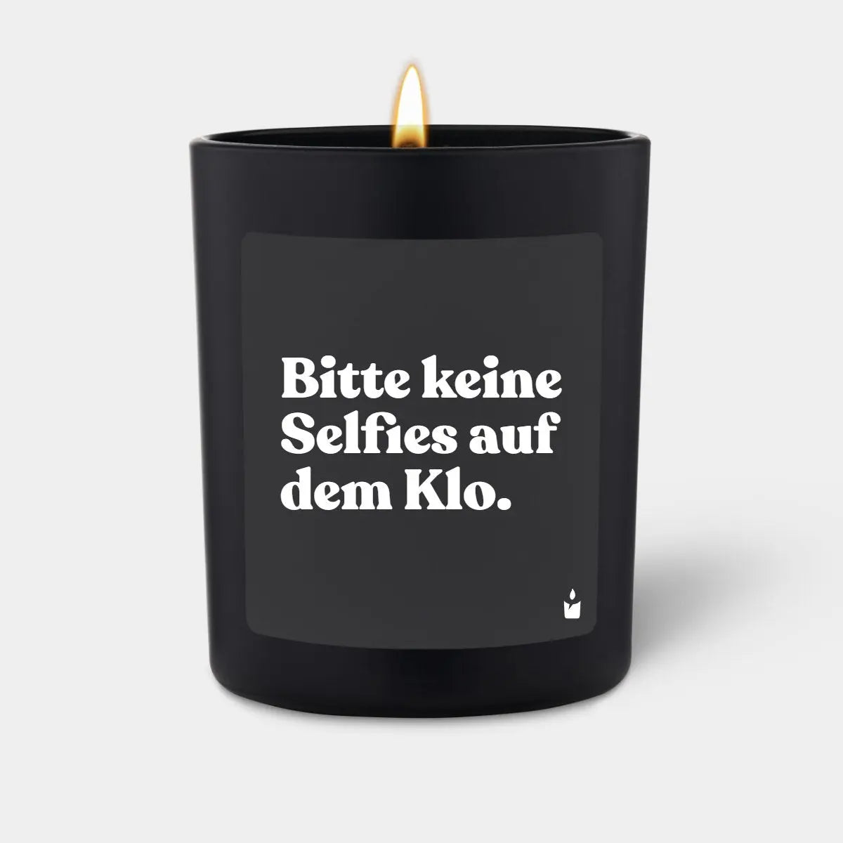 Duftkerze Schwarz Woody Bitte keine Selfies auf dem Klo. von ChattyCandles