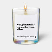 Duftkerze Rainbow Flowery Congratulations on making it out alive. von ChattyCandles