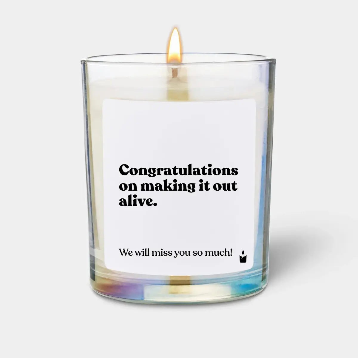 Duftkerze Rainbow Flowery Congratulations on making it out alive. von ChattyCandles