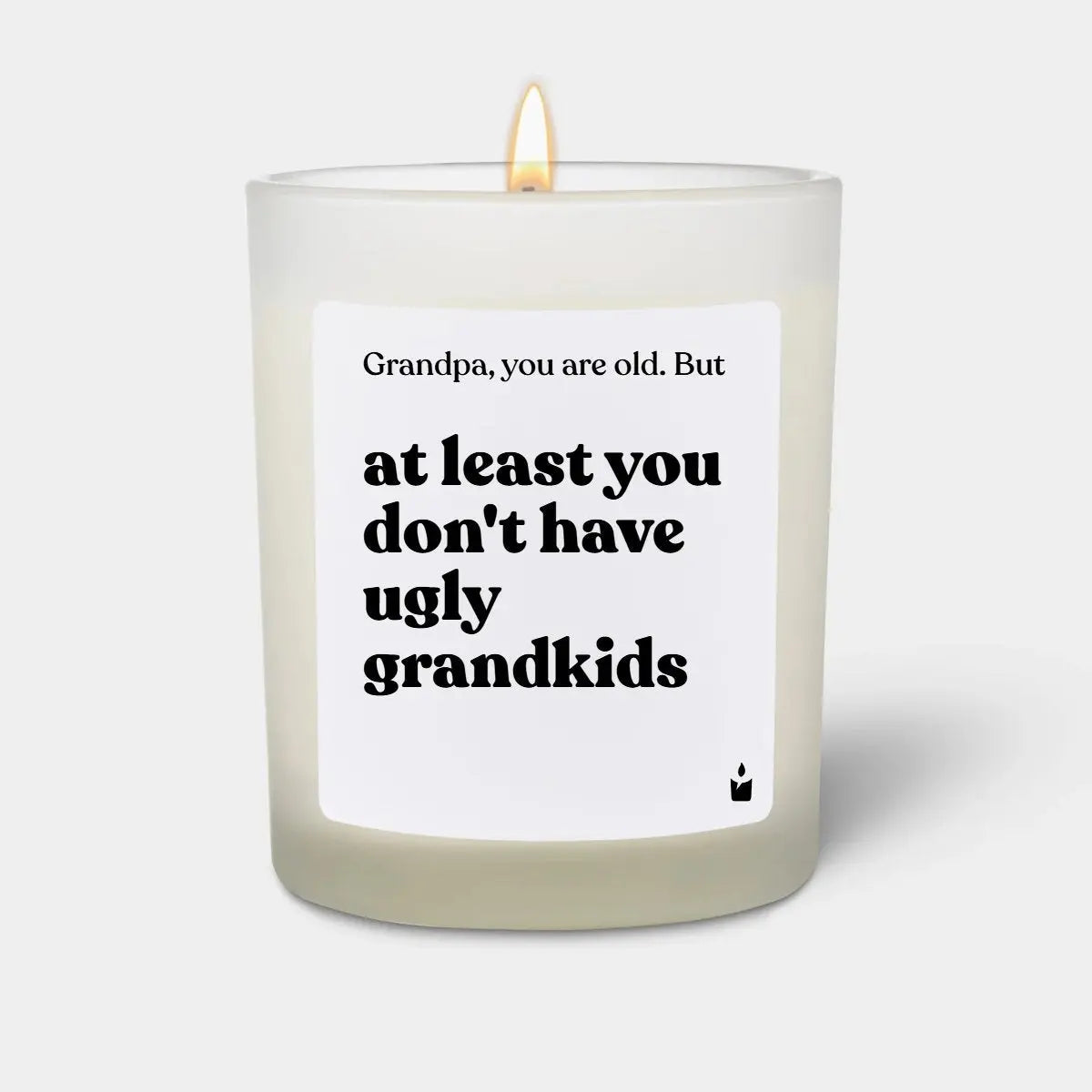 Duftkerze Weiss Flowery Grandpa, you are old. But at least you don't have ugly grandkids von ChattyCandles