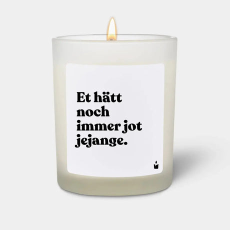 Duftkerze Weiss Woody Et hätt noch immer jot jejange. von ChattyCandles