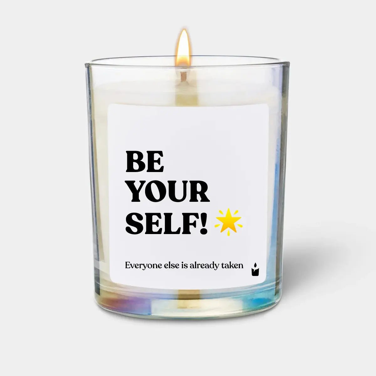 Duftkerze Rainbow Woody Be yourself! Everyone else is already taken von ChattyCandles