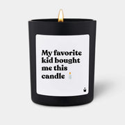 Duftkerze Schwarz Flowery My favorite kid bought me this candle von ChattyCandles