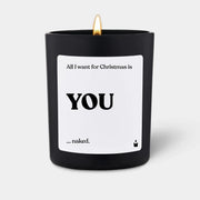 Duftkerze Schwarz Woody All I want for Christmas is you von ChattyCandles