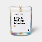 Duftkerze Rainbow Flowery Fifty and fucking fabulous von ChattyCandles