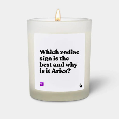 Duftkerze Weiss Flowery Which zodiac sign is the best and why is it Aries? von ChattyCandles