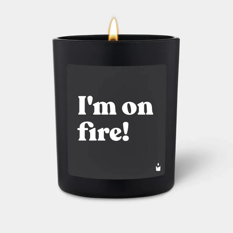 Duftkerze Schwarz Woody I'm on fire! von ChattyCandles