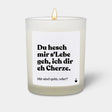 Duftkerze Weiss Flowery Du hesch mir s'Lebe geh, ich dir eh Cherze. Mir sind quitt, oder? von ChattyCandles