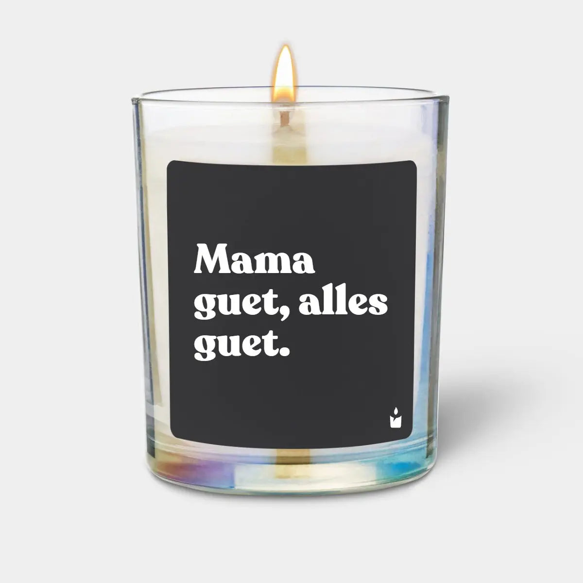 Duftkerze Rainbow Flowery Mama guet, alles guet. von ChattyCandles