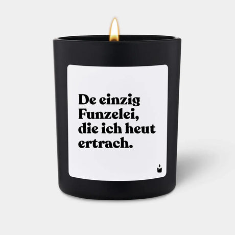 Duftkerze Schwarz Woody De einzig Funzelei, die ich heut ertrach. von ChattyCandles