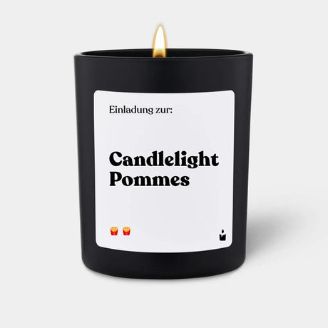 Duftkerze Schwarz Flowery Candlelight Pommes von ChattyCandles