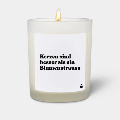 Duftkerze Weiss Woody Kerzen sind besser als ein Blumenstrauss von ChattyCandles
