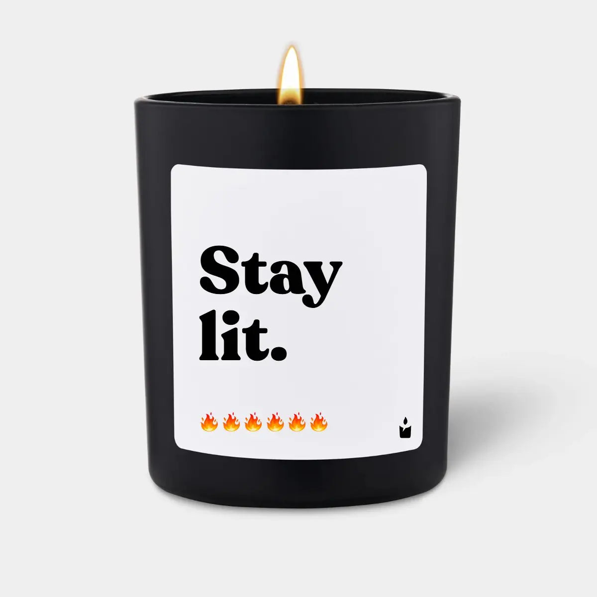 Duftkerze Schwarz Flowery Stay lit. von ChattyCandles