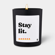 Duftkerze Schwarz Flowery Stay lit. von ChattyCandles