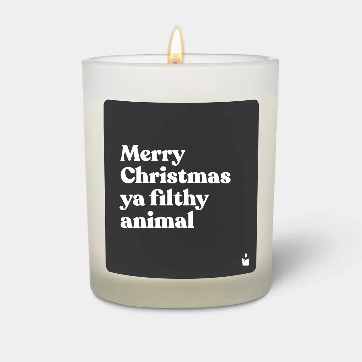 Duftkerze Weiss Woody Merry Christmas ya filthy animal von ChattyCandles
