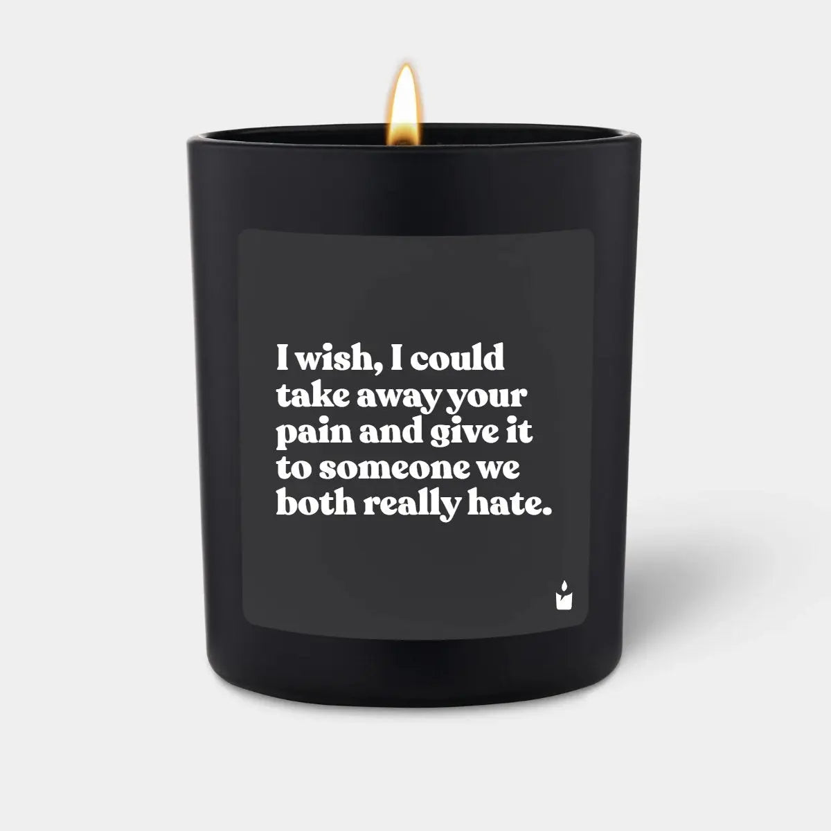 Duftkerze Schwarz Woody I wish, I could take away your pain and give it to someone we both really hate. von ChattyCandles