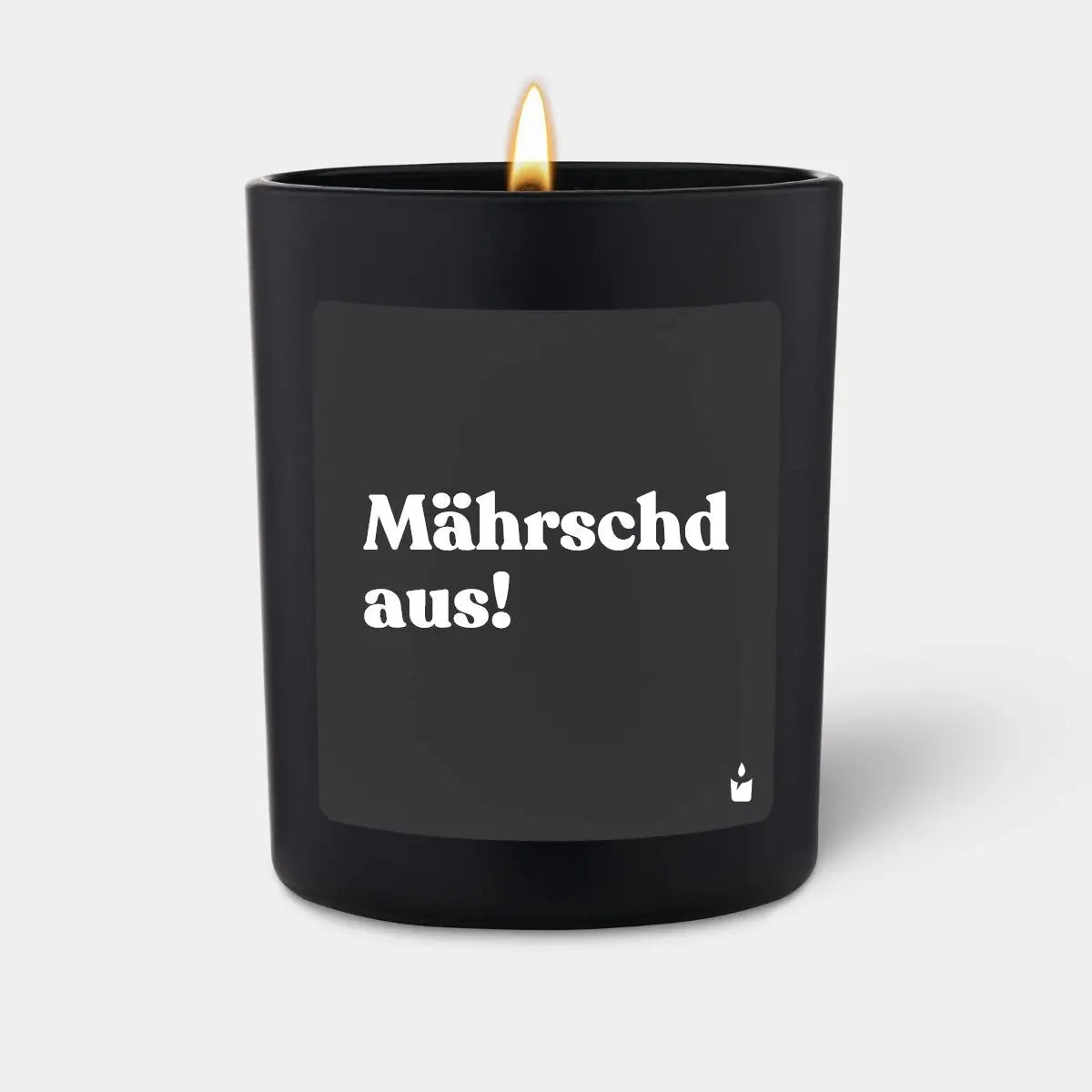 Duftkerze Schwarz Woody Mährschd aus! von ChattyCandles