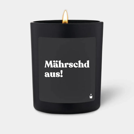 Duftkerze Schwarz Woody Mährschd aus! von ChattyCandles