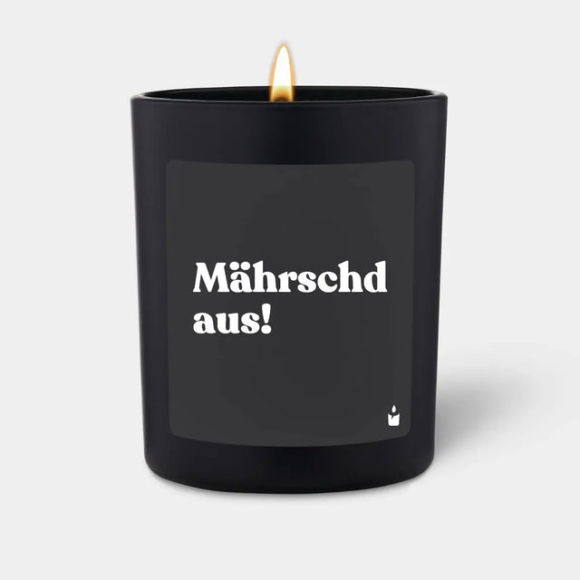 Duftkerze Schwarz Woody Mährschd aus! von ChattyCandles