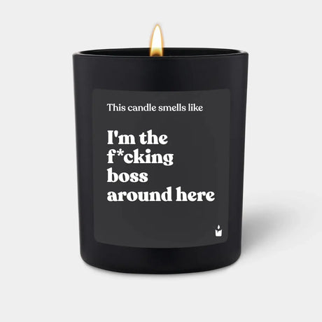 Duftkerze Schwarz Woody I'm the f*cking boss around here von ChattyCandles